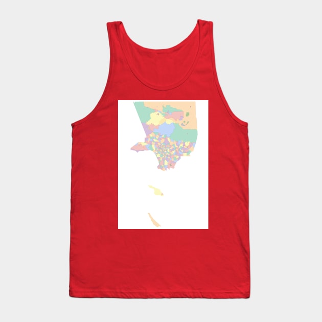 Los Angeles County Communities Tank Top by PendersleighAndSonsCartography